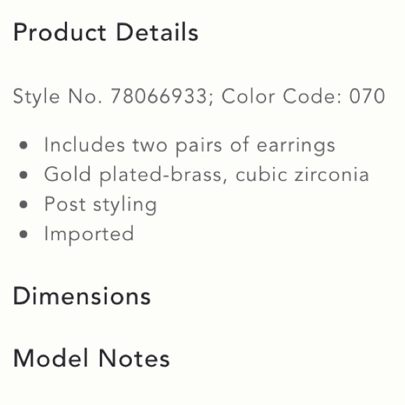 NWT set of 2 fine line earrings - Picture 4 of 5